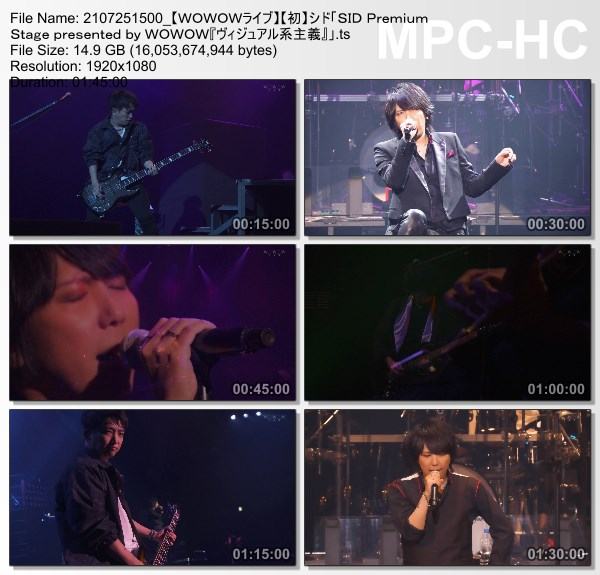 [TV-Variety] シド「SID Premium Stage presented by WOWOW『ヴィジュアル系主義』」(WOWOW Live 2021.07.25)