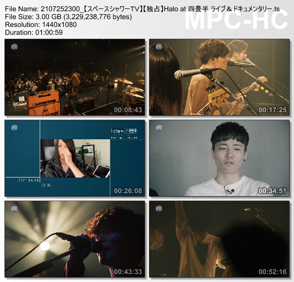 [TV-Variety] Halo at 四畳半 Live & Documentary ～Good night,Good youth.～ (SSTV HD 2021.07.25)