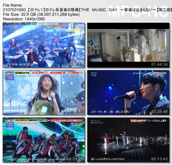 [TV-Variety] 日テレ系音楽の祭典【 THE MUSIC DAY～音楽は止まらない～】第二部 – 2021.07.03