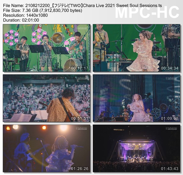 [TV-Variety] Chara Live 2021 Sweet Soul Sessions (FujiTV TWO 2021.08.21)