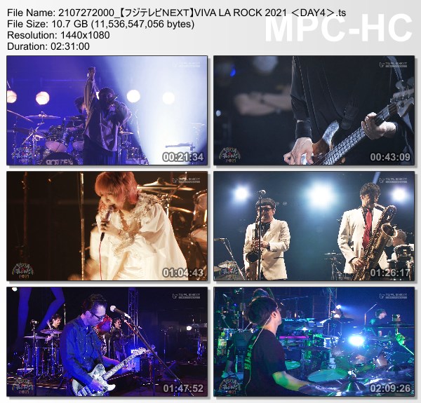 [TV-Variety] VIVA LA ROCK 2021 DAY4 (FujiTV NEXT 2021.07.27)