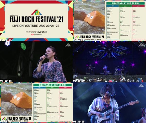 [TV-Variety] FUJI ROCK FESTIVAL ’21 (YouTube Live 2021.08.20)