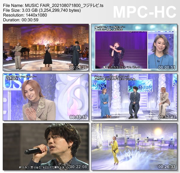 [TV-Variety] MUSIC FAIR – 2021.08.07