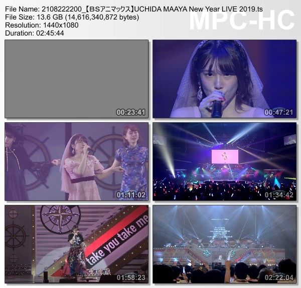 [TV-Variety] 内田真礼 – UCHIDA MAAYA New Year LIVE 2019 (BS-Animax 2021.08.22)