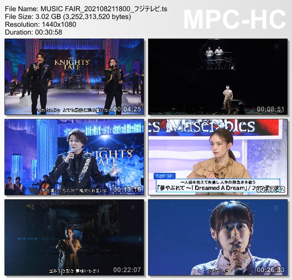 [TV-Variety] MUSIC FAIR – 2021.08.21