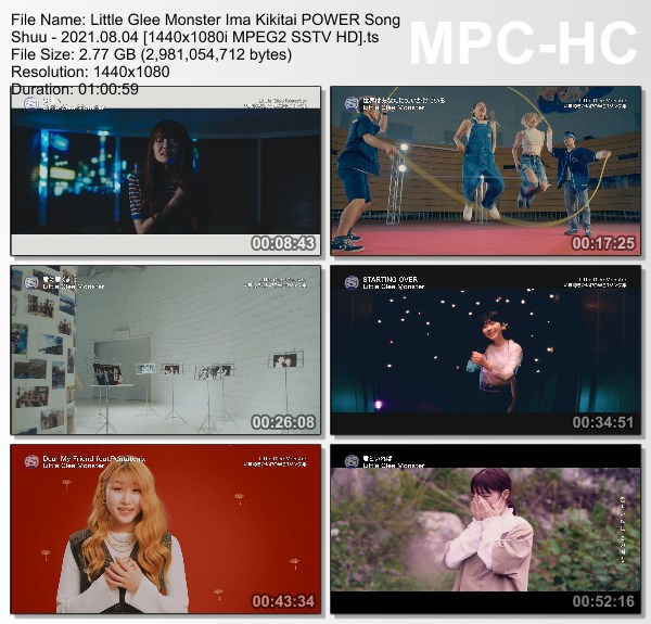 [TV-Variety] Little Glee Monster いま聴きたいPOWERソング集 (SSTV HD 2021.08.04)