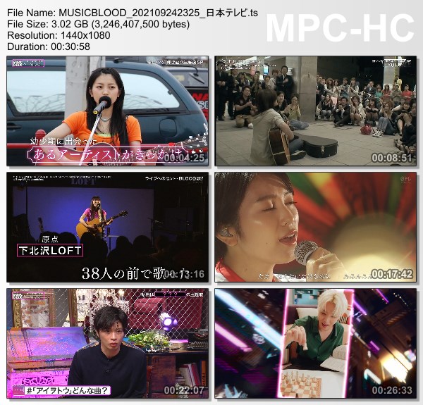 [TV-Variety] Music Blood – 2021.09.24 – miwa