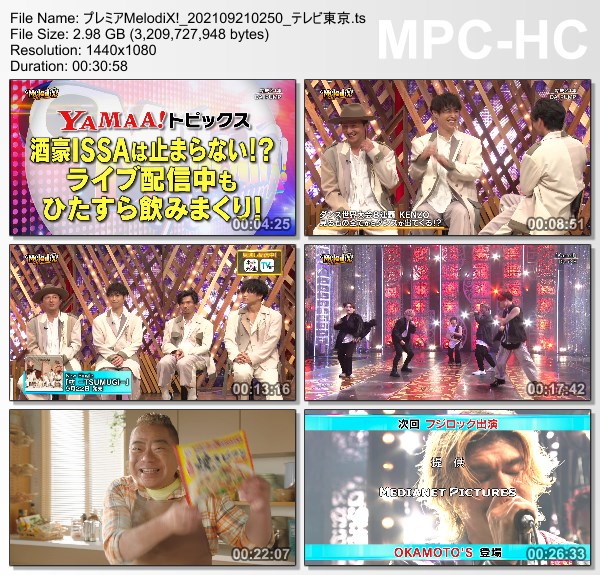 [TV-Variety] プレミアMelodiX! – 2021.09.20