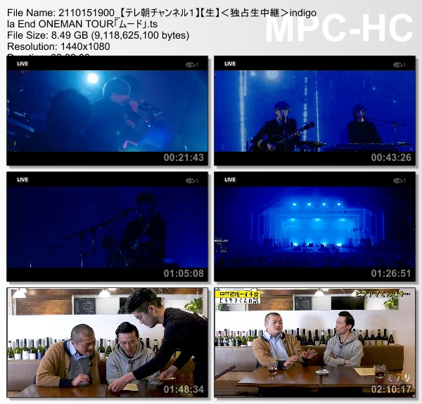 [TV-Variety] indigo la End ONEMAN TOUR「ムード」(TeleAsa Ch1 2021.10.15)
