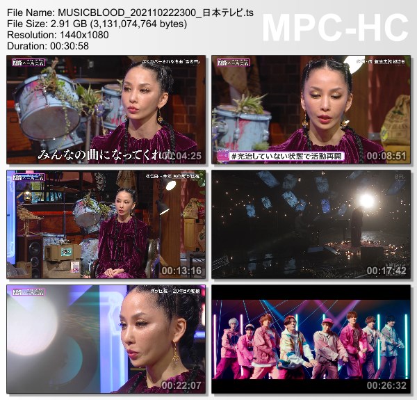 [TV-Variety] Music Blood – 2021.10.22 – 中島美嘉