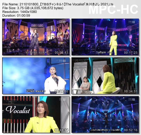 [TV-Variety] 氷川きよし – The Vocalist「氷川きよし 2021」(TBS Channel 1 2021.10.10)
