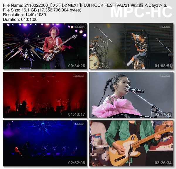 [TV-Variety] FUJI ROCK FESTIVAL’21 完全版 (FujiTV NEXT 2021.10.02)