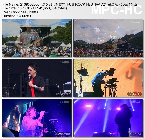 [TV-Variety] FUJI ROCK FESTIVAL’21 完全版 (FujiTV NEXT 2021.09.30)