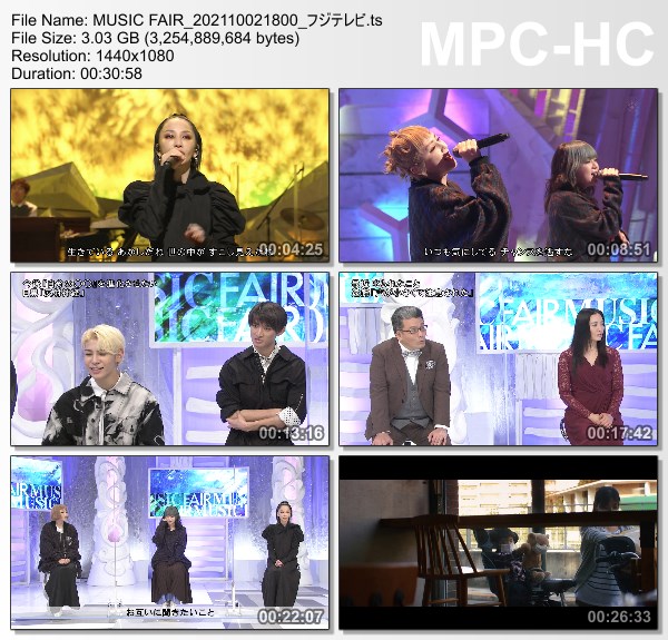 [TV-Variety] MUSIC FAIR – 2021.10.02