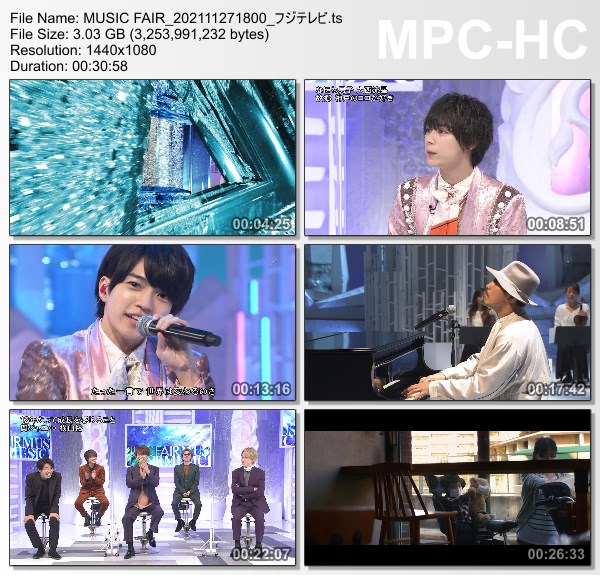 [TV-Variety] MUSIC FAIR – 2021.11.27