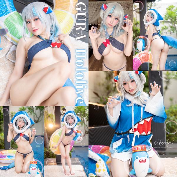 [Cosplay] Hane Ame 雨波 – Gura (Hololive)