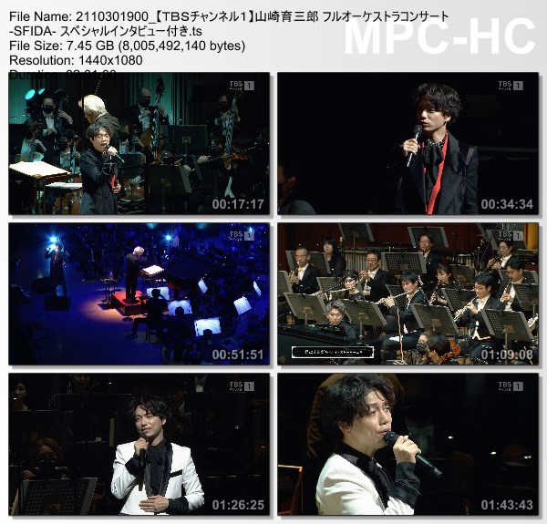 [TV-Variety] 山崎育三郎 フルオーケストラコンサート -SFIDA- スペシャルインタビュー付き (TBS Channel 1 2021.10.30)