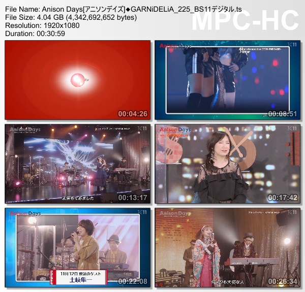 [TV-Variety] Anison Days – 2021.11.05 – #225 GARNiDELiA