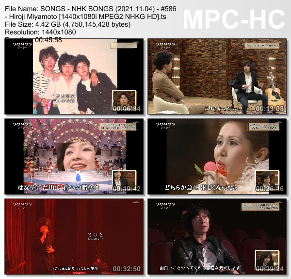 [TV-Variety] NHK SONGS (2021.11.04) – 第586回 – 宮本浩次