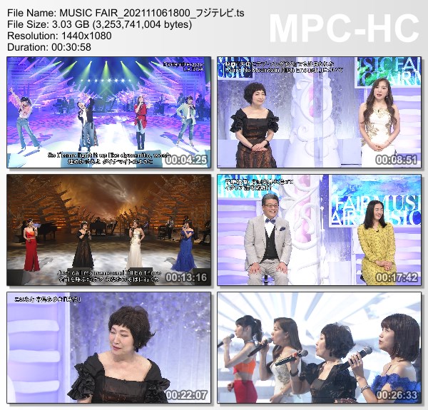 [TV-Variety] MUSIC FAIR – 2021.11.06
