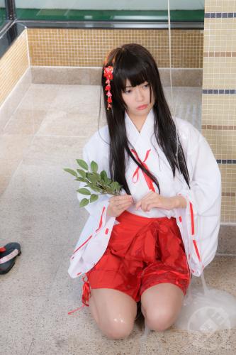 [Cosplay] Rui Tsukioto 月音るい – Tokuno! Glossy lotion slimy 特濃！光沢ローションぬ～るぬる（巫女服編）