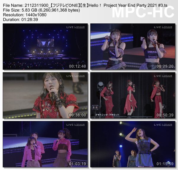 [TV-Variety] ハロー！プロジェクト – Live Broadcast! Hello! Project Year-End Party 2021 第3部 (FujiTV ONE 2021.12.31)