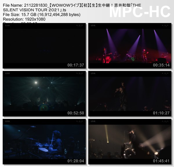 [TV-Variety] 吉井和哉 – 生中継！吉井和哉「THE SILENT VISION TOUR 2021」(WOWOW Live 2021.12.28)