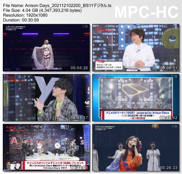 [TV-Variety] Anison Days – 2021.12.10 – #230