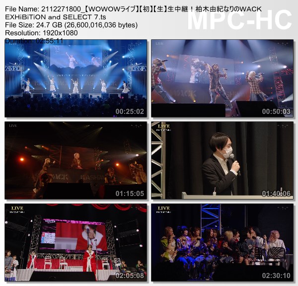 [TV-Variety] 柏木由紀 – 生中継！柏木由紀なりのWACK EXHiBiTiON and SELECT 7 (WOWOW Live 2021.12.27)