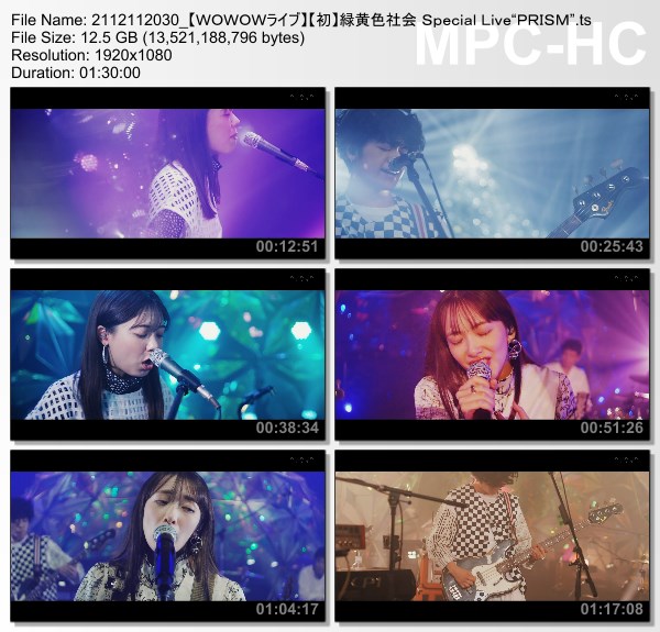 [TV-Variety] 緑黄色社会 Special Live”PRISM” (WOWOW Live 2021.12.11)