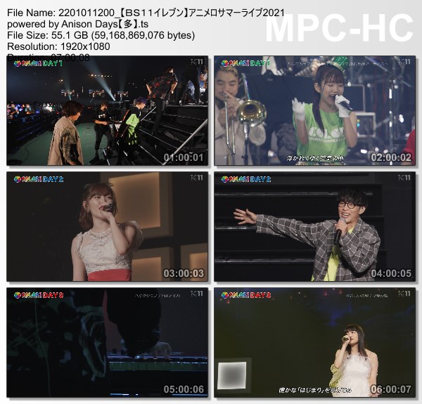[TV-Variety] Animelo Summer Live – アニメロサマーライブ2021 powered by Anison Days (BS11 2022.01.01)