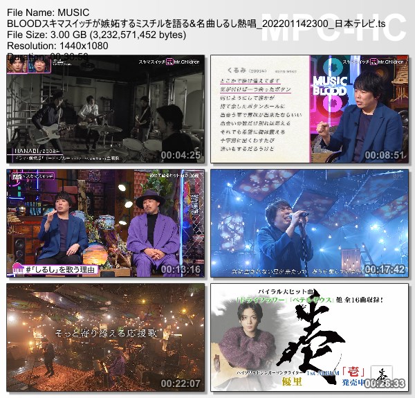 [TV-Variety] Music Blood – 2022.01.14 – スキマスイッチ
