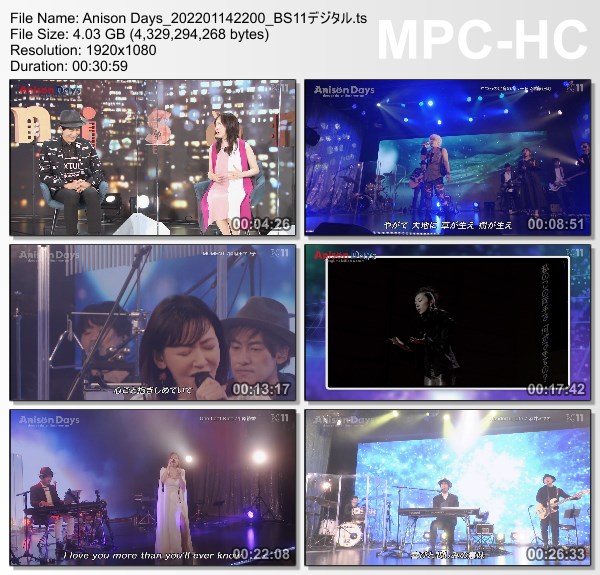 [TV-Variety] Anison Days – 2022.01.14 – #234 Song Collection vol.37