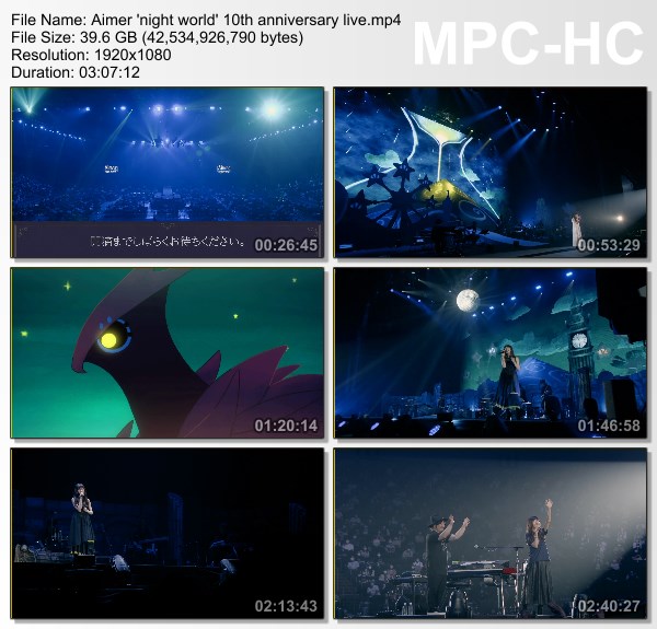 [TV-Variety] Aimer ‘night world’ 10th anniversary live 2021.09.12