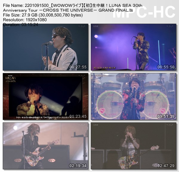 [TV-Variety] LUNA SEA 30th Anniversary Tour -CROSS THE UNIVERSE- GRAND FINAL (WOWOW Live 2022.01.09)