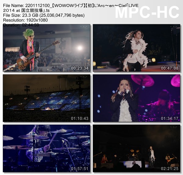 [TV-Variety] L’Arc～en～Ciel「LIVE 2014 at 国立競技場」(WOWOW Live 2022.01.11)