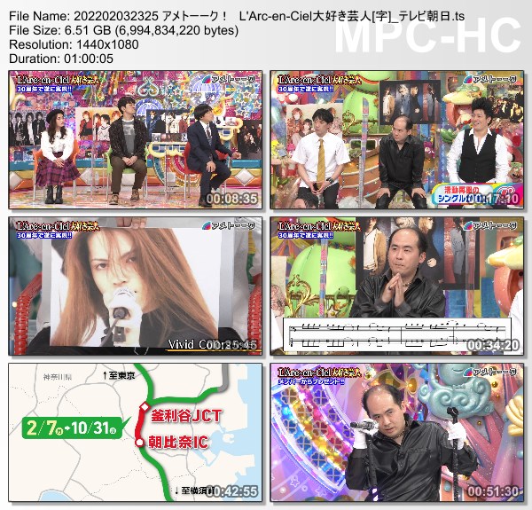 [TV-Variety] L’Arc～en～Ciel – アメトーーク！ (TVAsahi 2022.02.03)