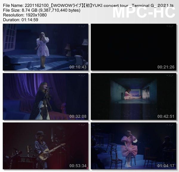 [TV-Variety] YUKI concert tour “Terminal G” 2021 (WOWOW Live 2022.01.16)