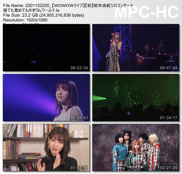 [TV-Variety] 柏木由紀ソロコンサート 寝ても覚めてもゆきりんワールド (WOWOW Live 2022.01.15)