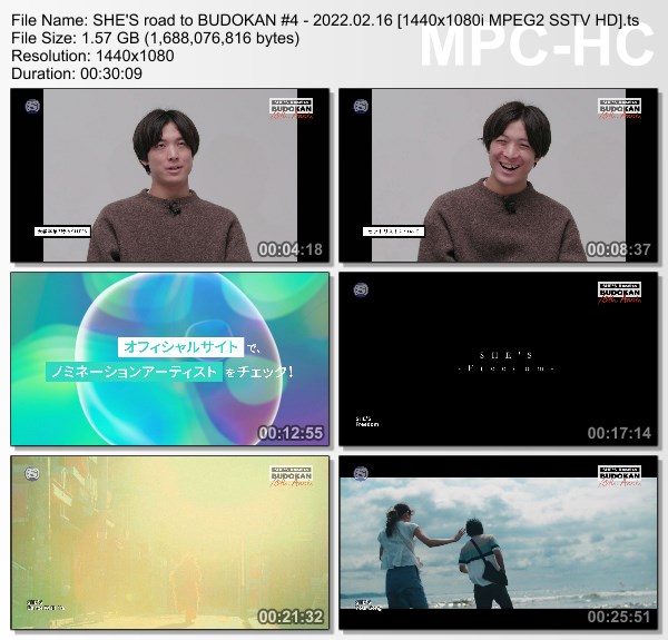 [TV-Variety] SHE’S road to BUDOKAN #3 #4 (SSTV 2022.02.16)