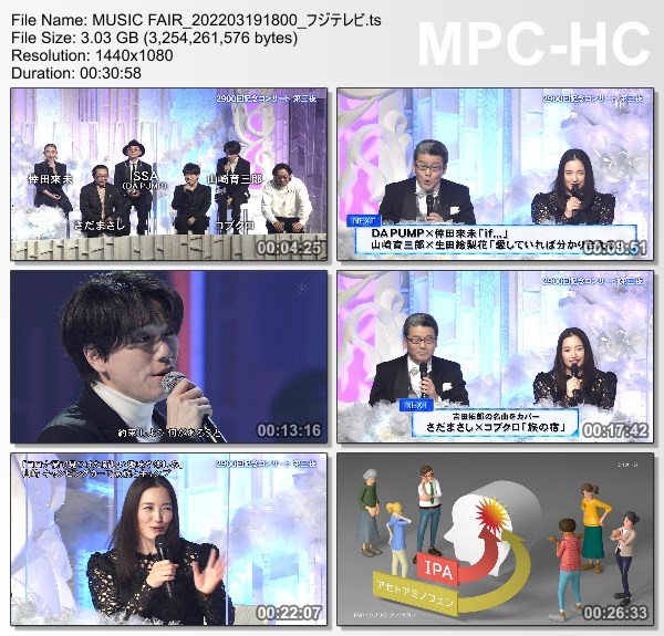 [TV-Variety] MUSIC FAIR – 2022.03.19