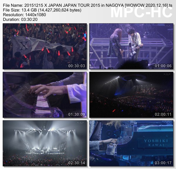 [TV-Variety] X JAPAN JAPAN TOUR 2015 in NAGOYA ～ロンドン ウェンブリー・アリーナ前哨戦～ (WOWOW Prime 2015.12.15)