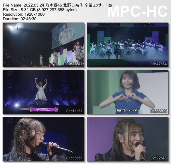 [TV-Variety] 乃木坂46 北野日奈子 卒業コンサート (2022.03.24)