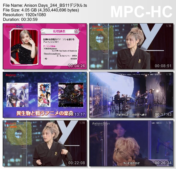 [TV-Variety] Anison Days – 2022.03.25 – #244 佐咲紗花