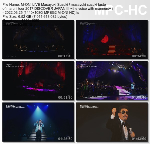 [TV-Variety] 鈴木雅之「masayuki suzuki taste of martini tour 2017 DISCOVER JAPAN Ⅲ ～the voice with manners～」(M-ON! 2022.03.25)