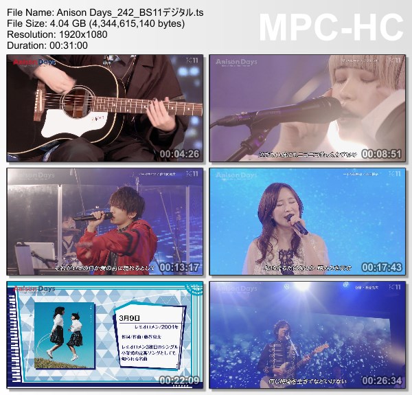 [TV-Variety] Anison Days – 2022.03.11