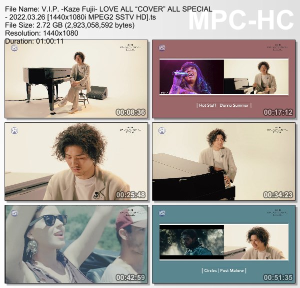 [TV-Variety] 藤井 風 − LOVE ALL “COVER” ALL SPECIAL (SSTV 2022.03.26)