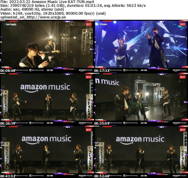 [TV-Variety] KAT-TUN – Amazon Music Live (2022.03.22)