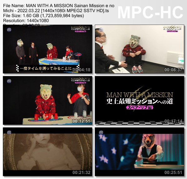 [TV-Variety] MAN WITH A MISSION 最難ミッションへの道 (SSTV 2022.03.22)