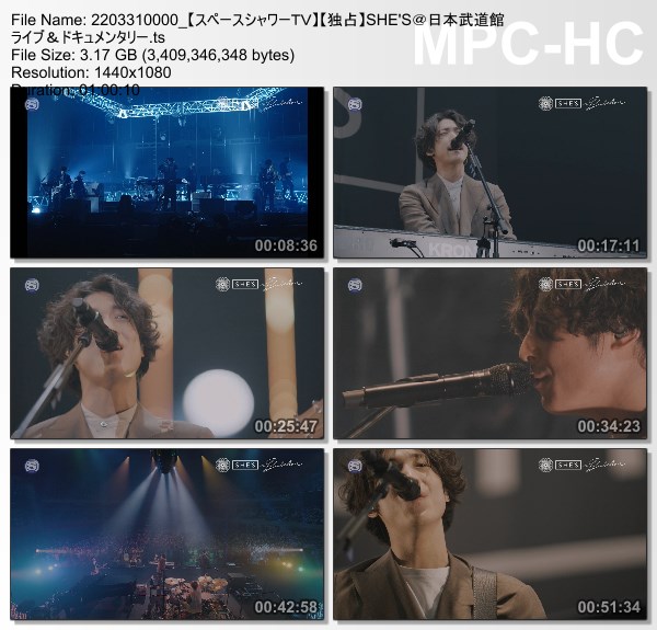 [TV-Variety] SHE’S＠日本武道館 ライブ＆ドキュメンタリー (SSTV HD 2022.03.30)